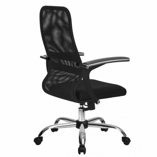 Кресло офисное Metta SU-C-8-Т ткань-сетка, черное фото 6